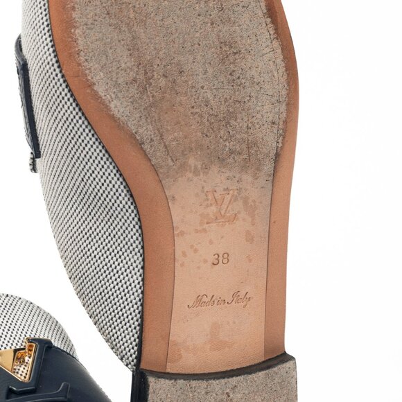 Louis Vuitton LV Mare White & Navy Open Back Loafers - Picture 6 of 11